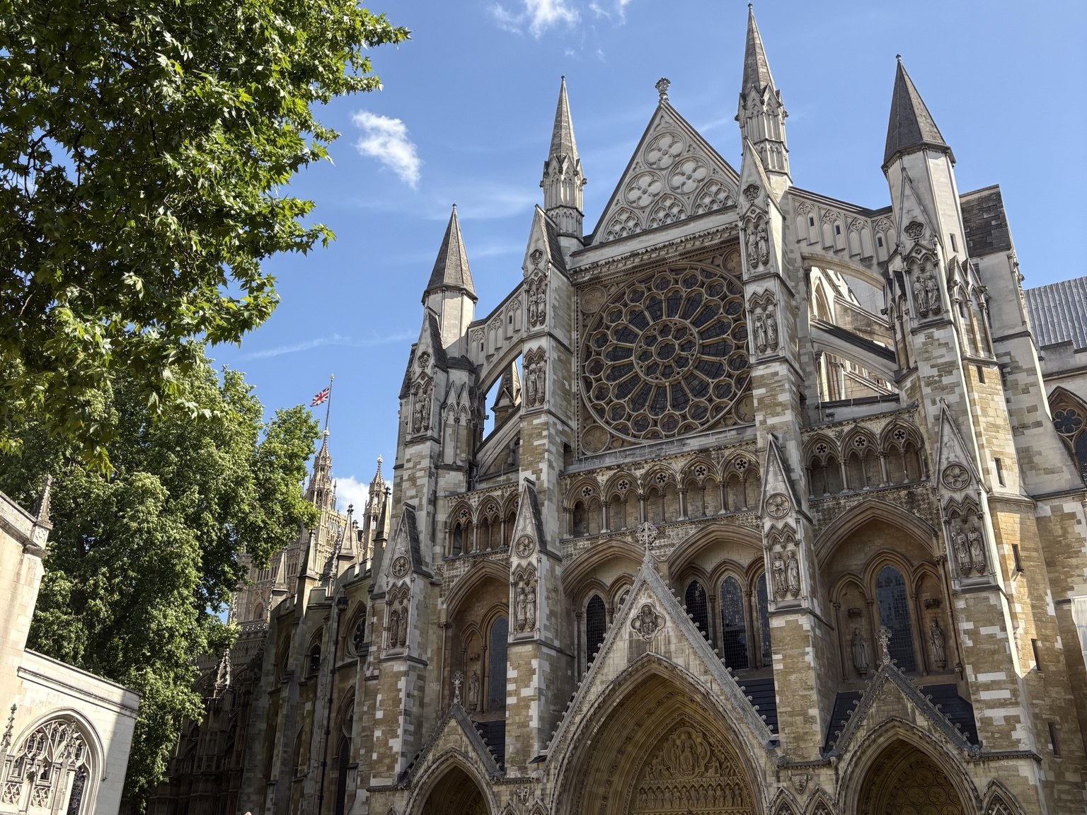 ロンドンのウエストミンスター寺院の外観